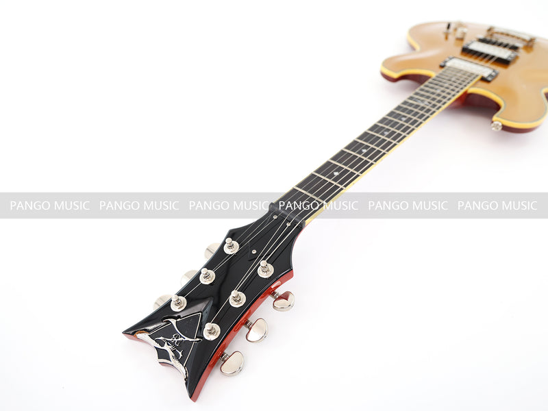 Ultra-thin Body Gold Metallic Finish Electric Guitar (070X)