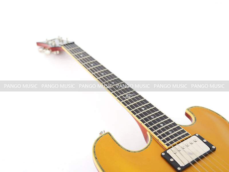 Ultra-thin Body Gold Metallic Finish Electric Guitar (070X)