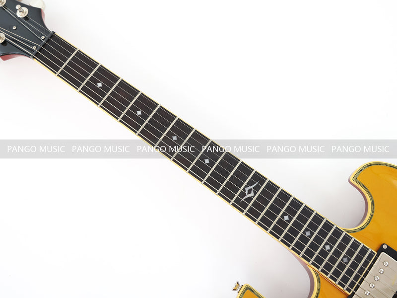 Ultra-thin Body Gold Metallic Finish Electric Guitar (070X)