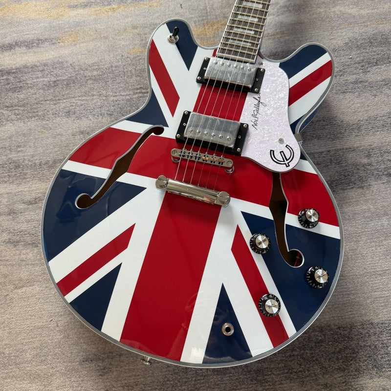 Union Jack 335 Style Semi-Hollow Archtop Electric Guitar (LRG-043)