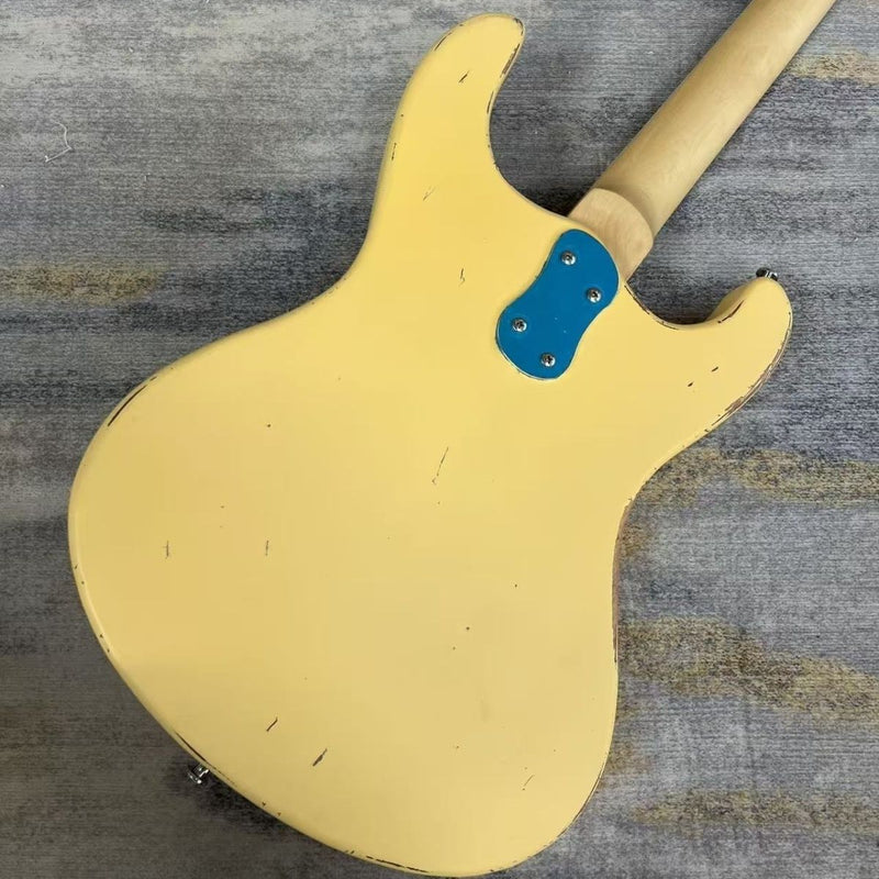 Vintage Relic Cream Offset Body Dual P90 Pickups Electric Guitar (LRG-016)