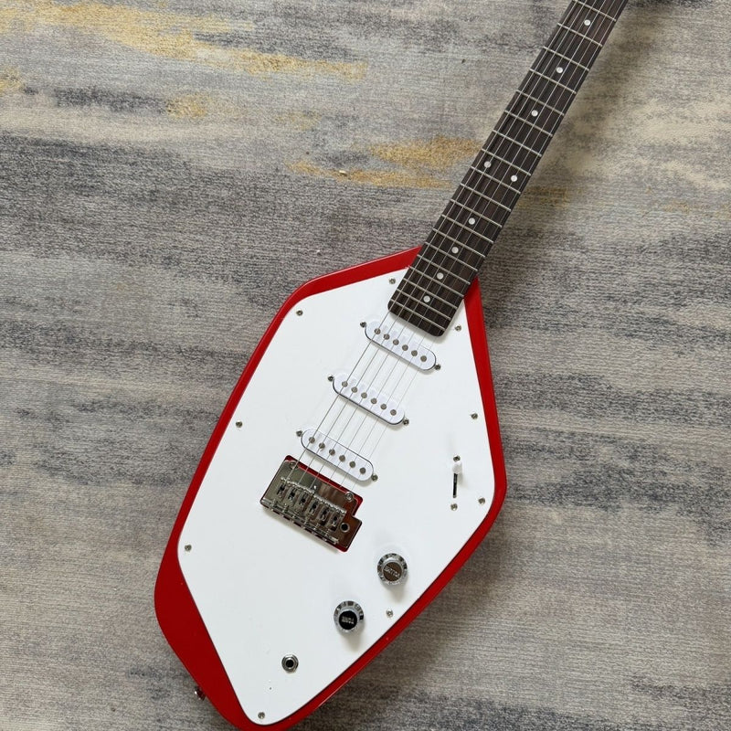 Vox-Inspired Phantom Style Electric Guitar with Gloss Chinese Red Finish(LRG-083)