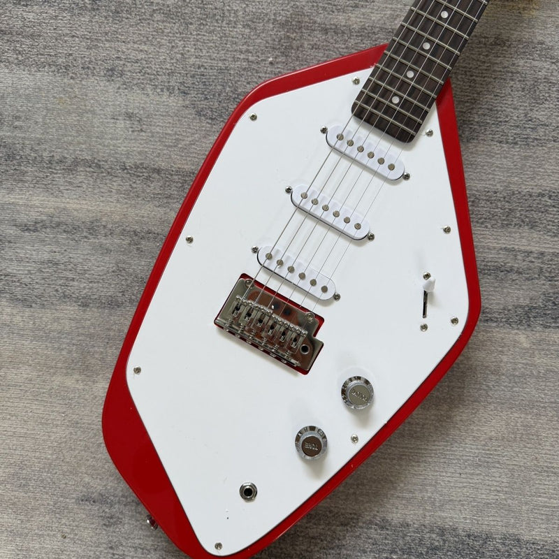 Vox-Inspired Phantom Style Electric Guitar with Gloss Chinese Red Finish(LRG-083)