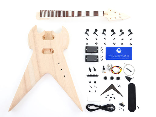 6 Strings DIY Elektrische Gitaar Kit Met Tremolo Systeem 6 Strings DIY Elektrische Gitaar Kit Met Tremolo Systeem