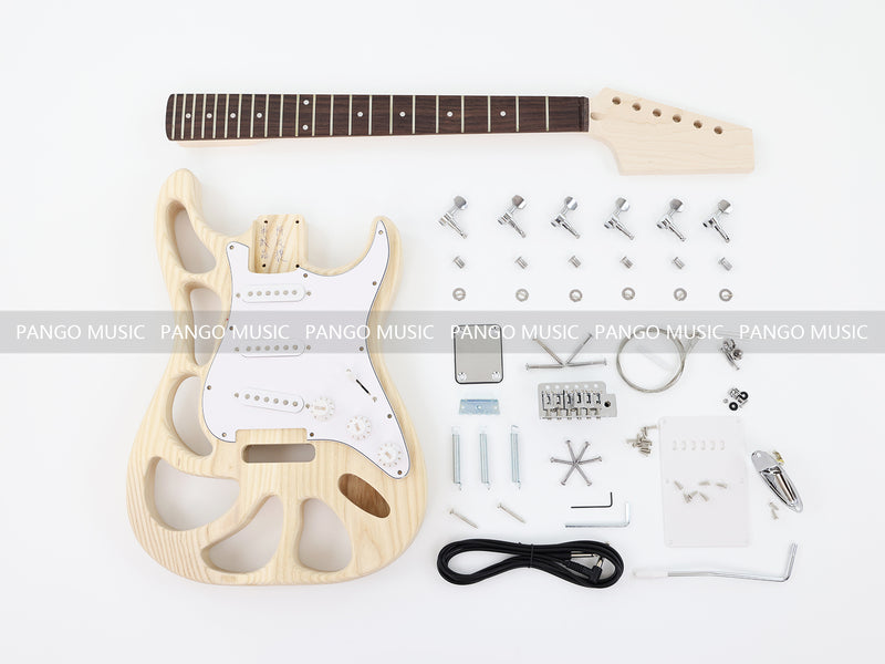 Weight Relief Design Ash Body DIY Electric Guitar Kit (PST-570)