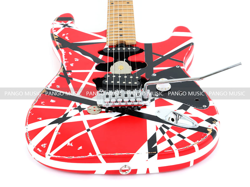 X-ST Series Redesigned Relic ST Style Electric Guitar (ST-1816, Headstock & Stripe Modified)