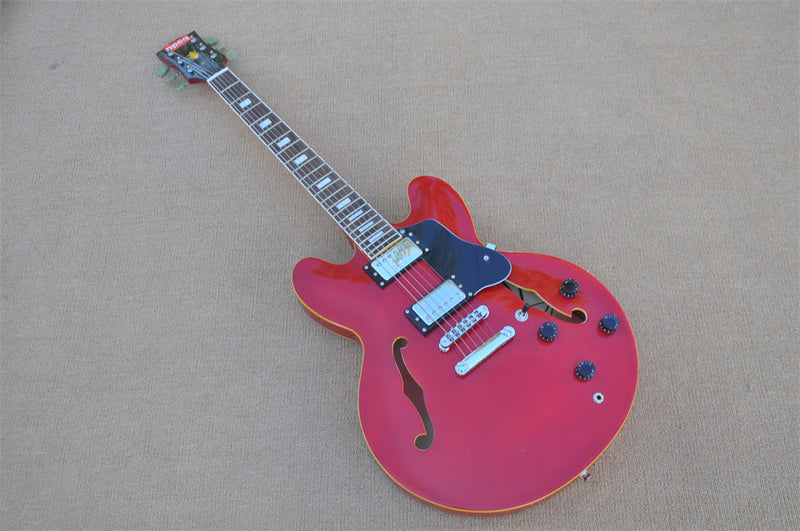 ZQN Series Semi Hollow Red Color Electric Guitar (ZQN0186)