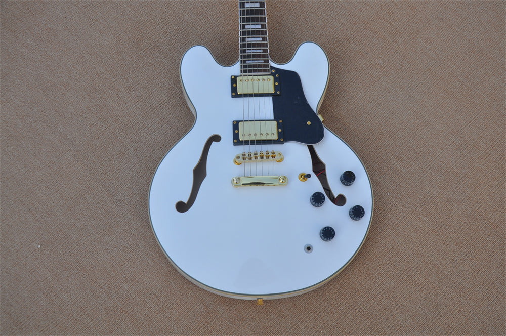 ZQN Series Semi Hollow White Color Electric Guitar (ZQN0187)
