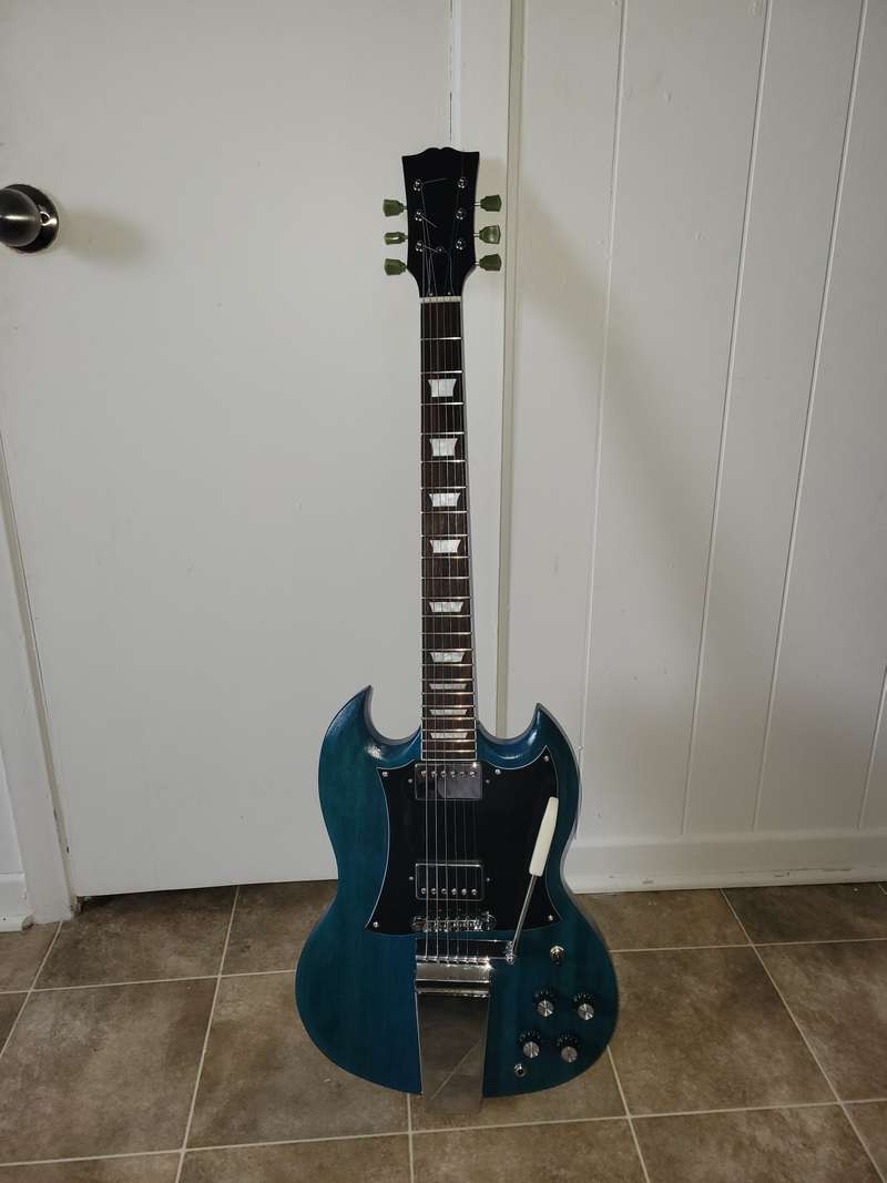 SG Style DIY Electric Guitar Kit with Maestro Vibrola Tailpiece