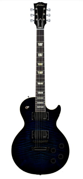 Midnight Blue Flame LP Custom Guitar (2023-05-10)