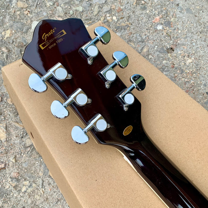 PANGO Music Semi Hollow Electric Guitar with Quilted Maple Top (YMZ-158)