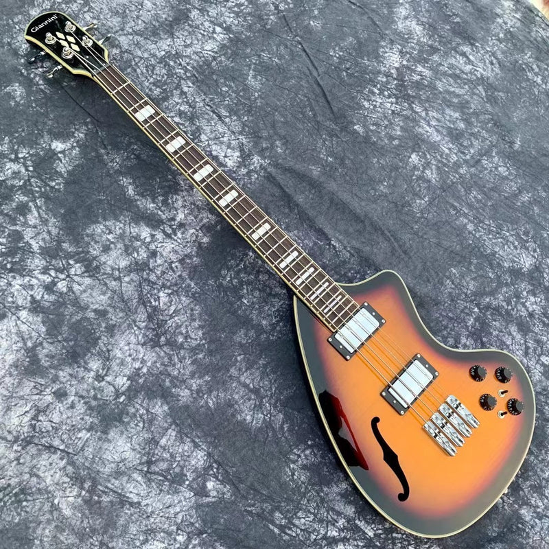 PANGO Music 4 Strings Electric Bass Guitar with F Hole (YMZ-146)