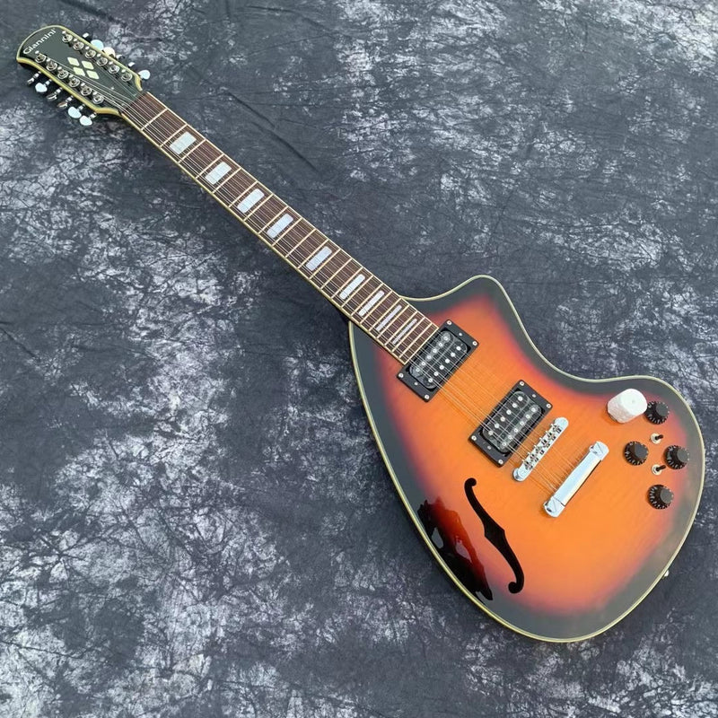 PANGO Music 4 Strings Electric Bass Guitar with F Hole (YMZ-146)