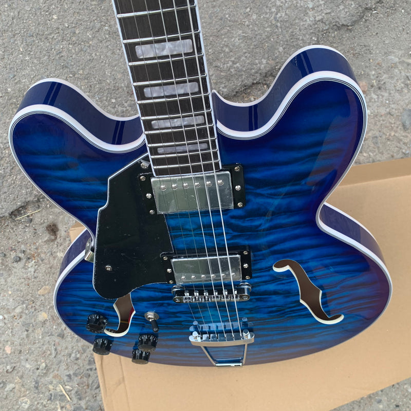 PANGO Music Semi Hollow Electric Guitar with Quilted Maple Top (YMZ-157)