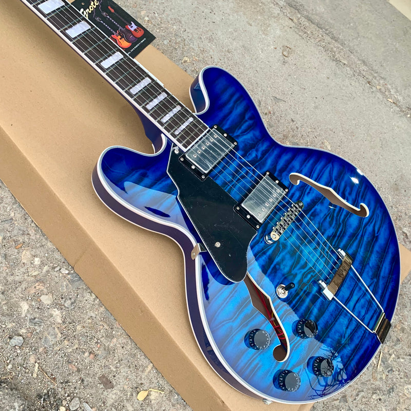 PANGO Music Semi Hollow Electric Guitar with Quilted Maple Top (YMZ-157)