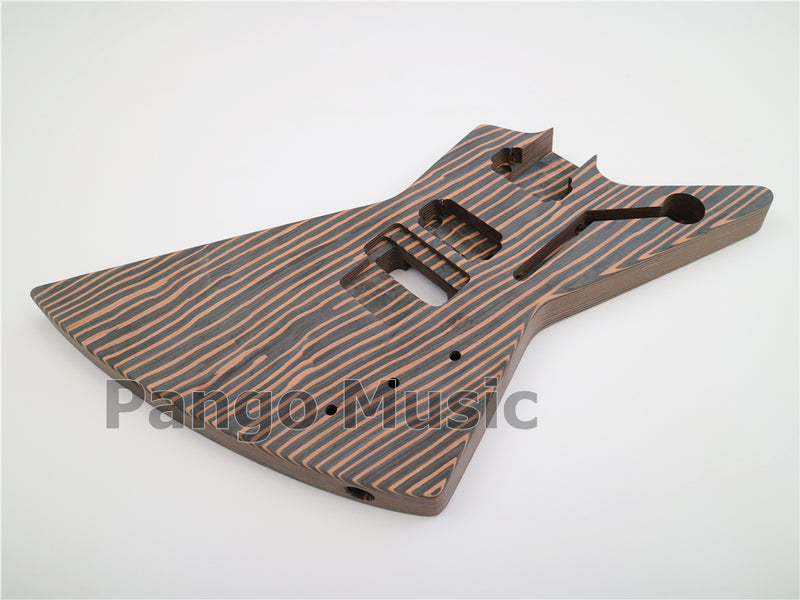 All Zebrawood Explorer Style DIY Electric Guitar Kit (PEX-230)