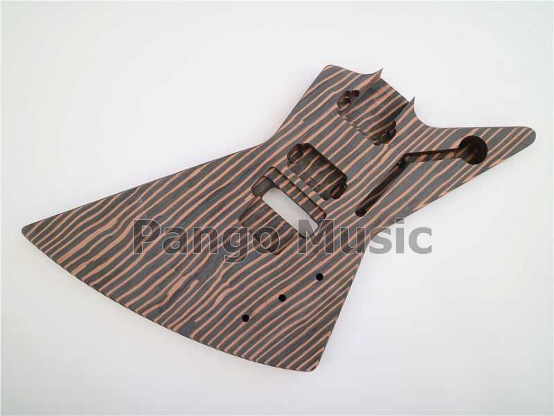 All Zebrawood Explorer Style DIY Electric Guitar Kit (PEX-230)