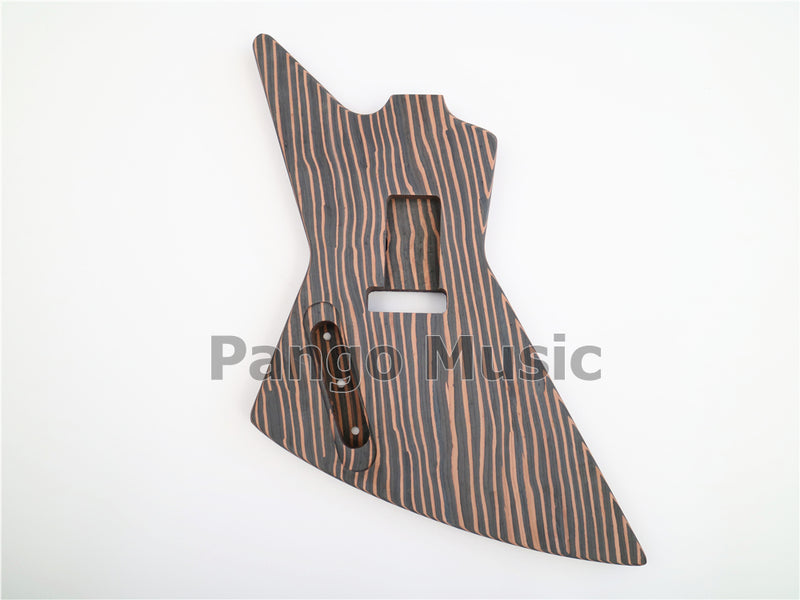 All Zebrawood Explorer Style DIY Electric Guitar Kit (PEX-230)