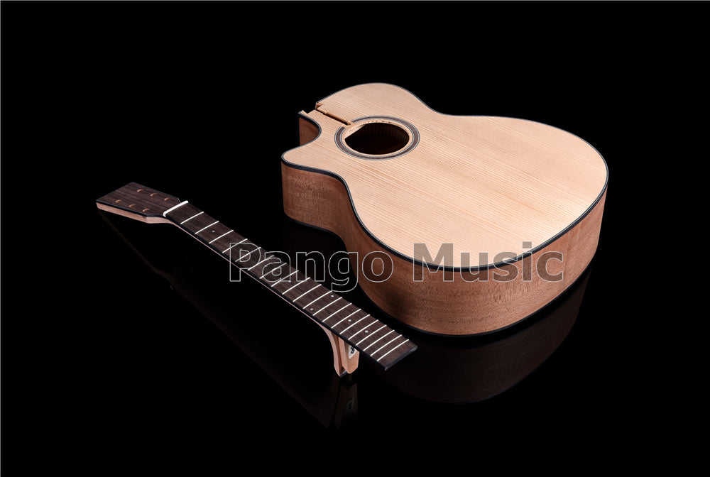 41 Inch Left Hand Solid Spruce Top DIY Acoustic Guitar Kit (PFA-935)