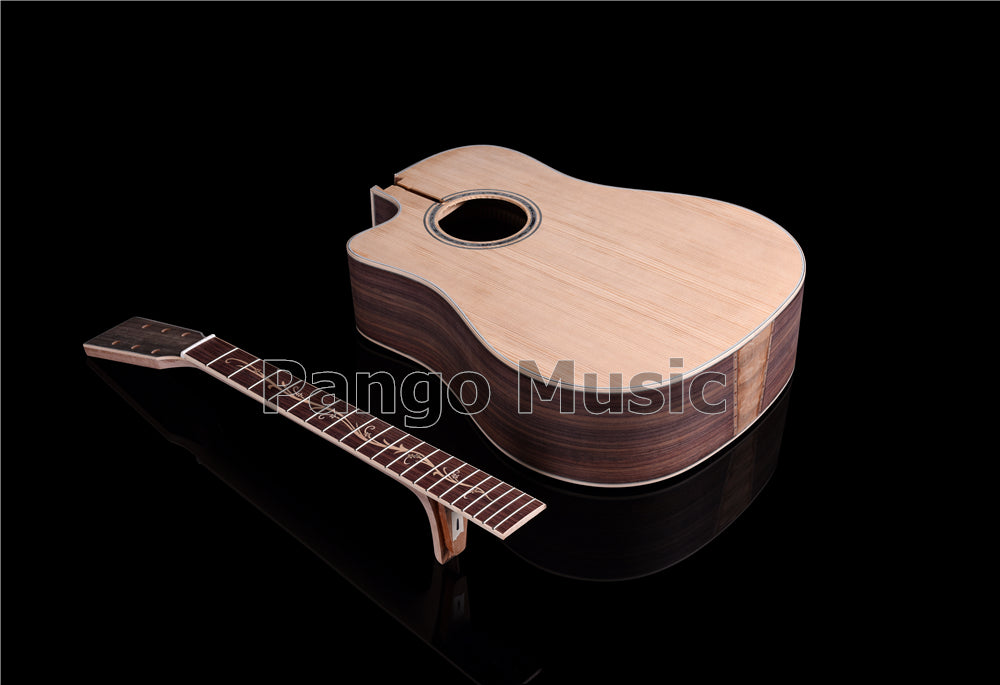 41 Inch Left Hand Solid Spruce Top DIY Acoustic Guitar Kit (PFA-939)