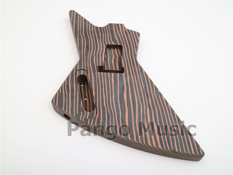All Zebrawood Explorer Style DIY Electric Guitar Kit (PEX-230)