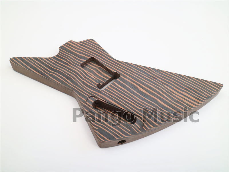 All Zebrawood Explorer Style DIY Electric Guitar Kit (PEX-230)