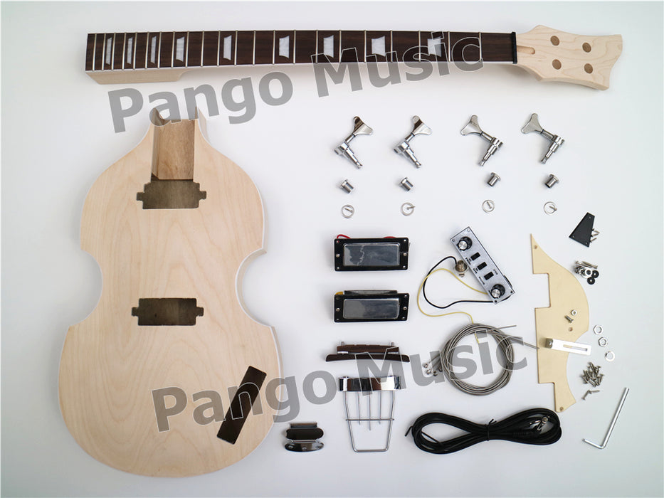 Hollow Body 4 Strings DIY Electric Bass Guitar Kit (PVB-098)