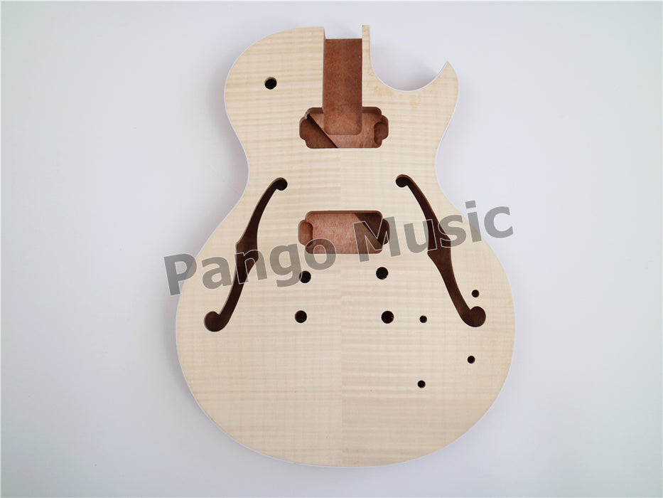 LP Semi Hollow DIY Electric Guitar Kit with Flamed Maple Top(PLP-621)