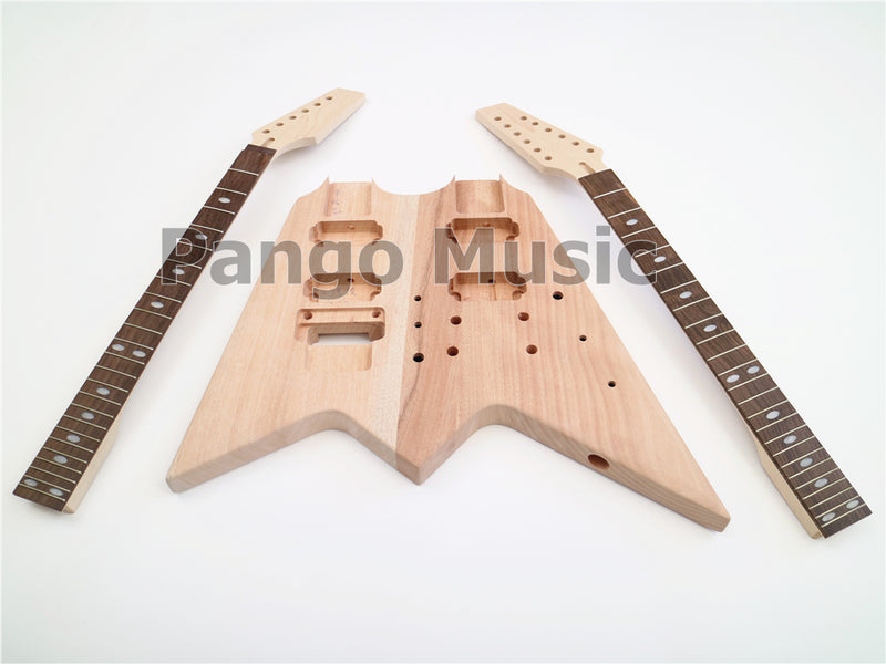 Double Neck Flying V Electric Guitar Kit (PYX-203)