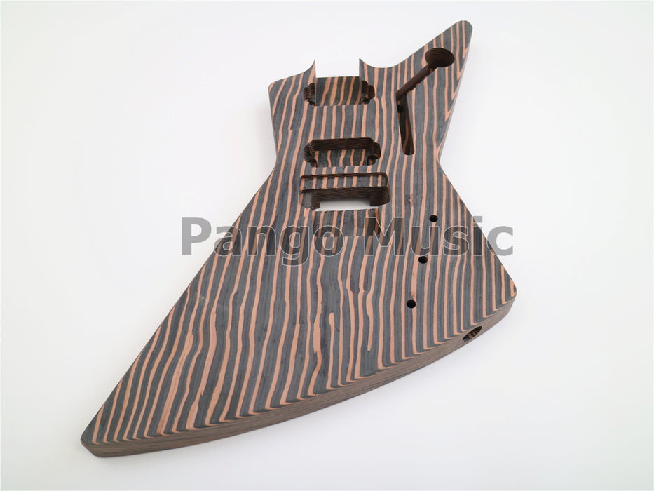 All Zebrawood Explorer DIY Electric Guitar Kit (PEX-230)