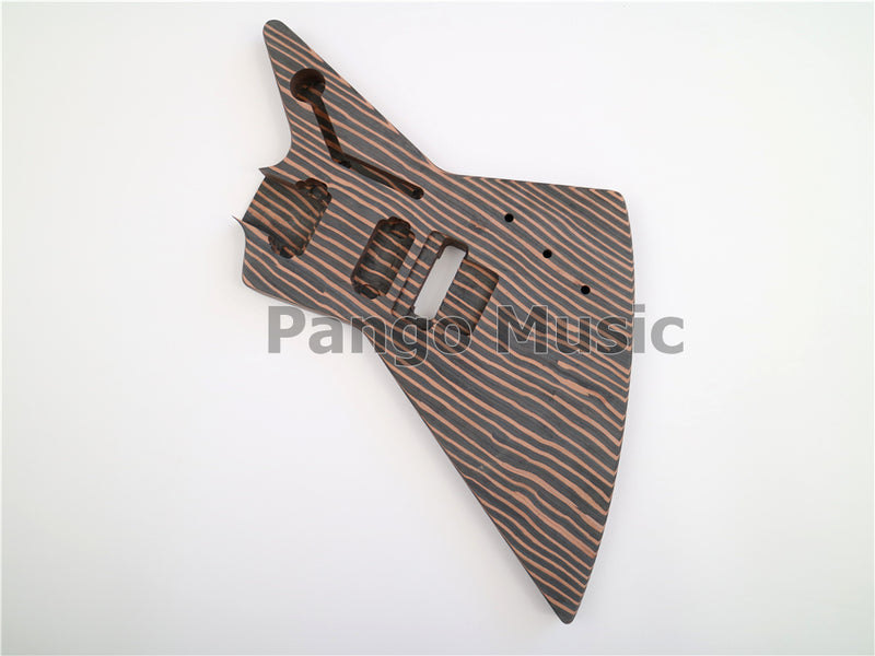 All Zebrawood Explorer Style DIY Electric Guitar Kit (PEX-230)