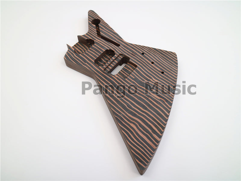 All Zebrawood Explorer Style DIY Electric Guitar Kit (PEX-230)