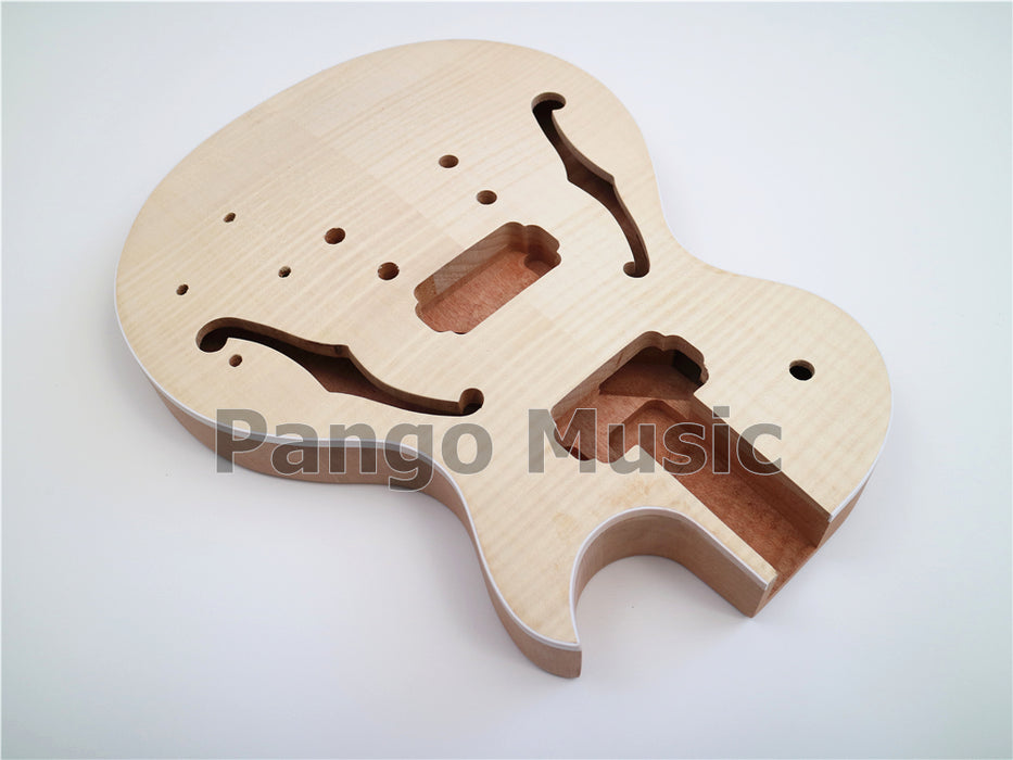 LP Semi Hollow DIY Electric Guitar Kit with Flamed Maple Top(PLP-621)