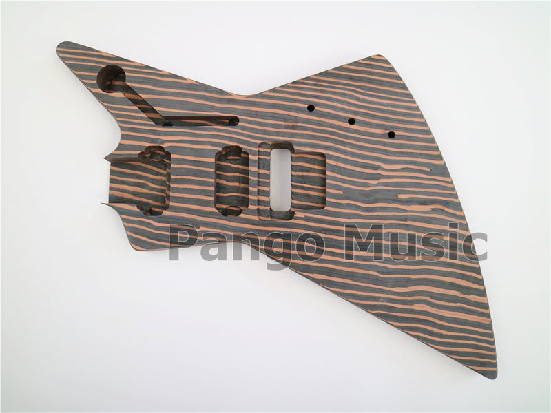 All Zebrawood Explorer Style DIY Electric Guitar Kit (PEX-230)
