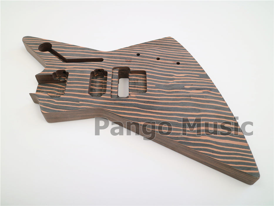 All Zebrawood Explorer DIY Electric Guitar Kit (PEX-230)