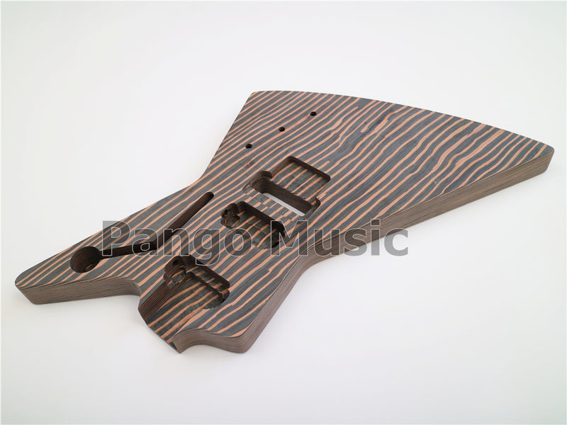 All Zebrawood Explorer Style DIY Electric Guitar Kit (PEX-230)