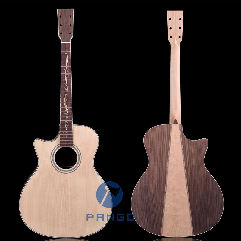 41 Inch Solid Spruce Top Left Hand DIY Acoustic Guitar Kit (PFA-967)