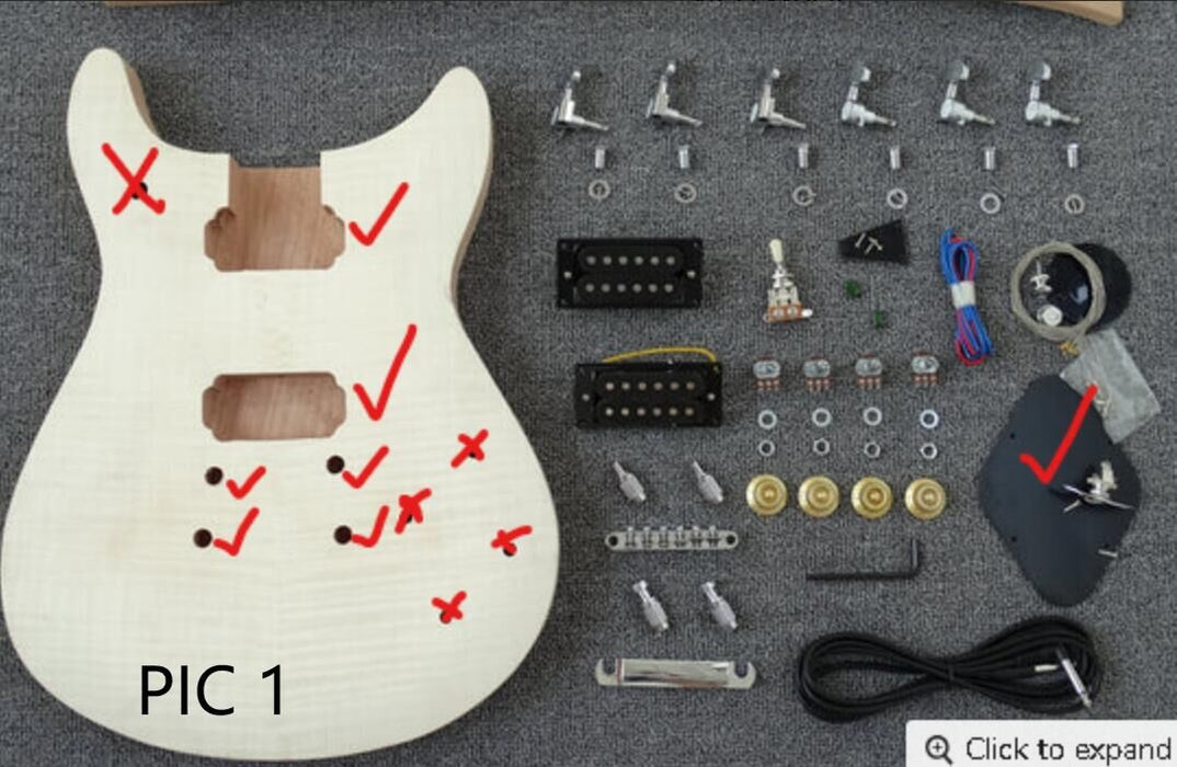 PRS-719 Style Custom Design DIY Electric Guitar Kit (2024-02-21)
