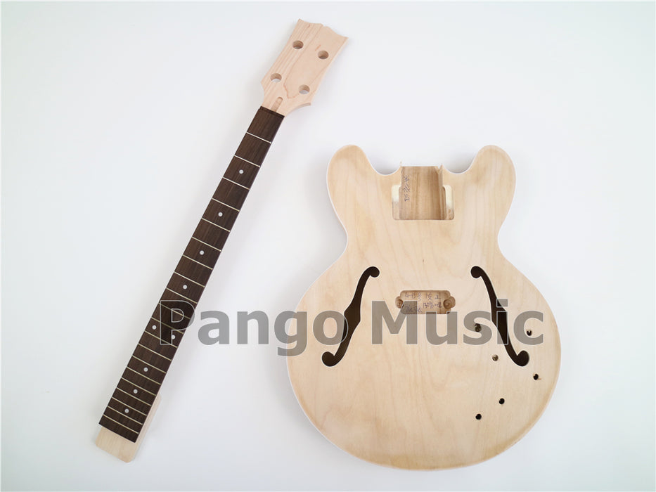 4 Strings Semi Hollow Body DIY Electric Bass Guitar Kit (PES335-60)