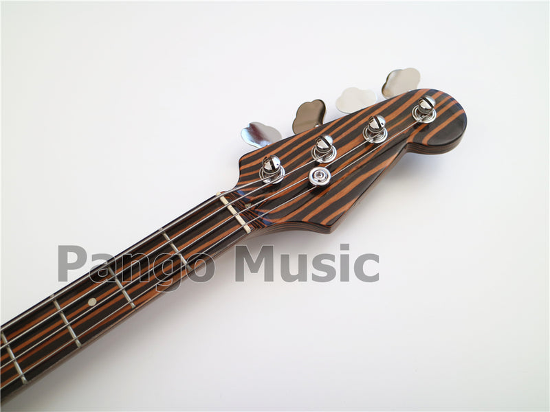 PANGO Music 4 Strings All Zebrawood Electric Bass Guitar (PJB-357)
