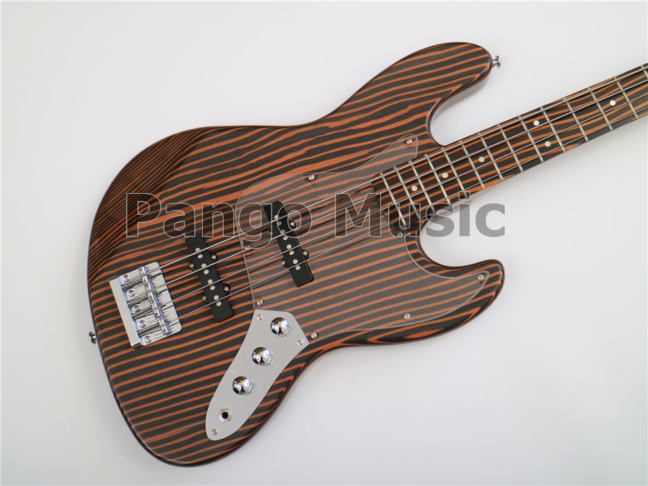 PANGO Music 4 Strings All Zebrawood Electric Bass Guitar (PJB-357)