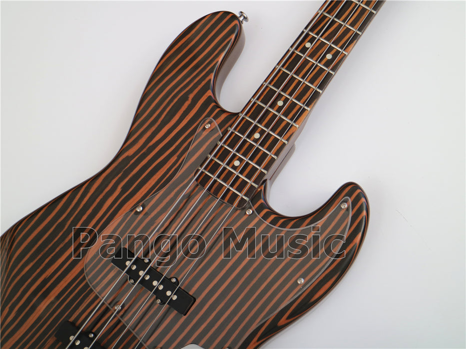 PANGO Music 4 Strings All Zebrawood Electric Bass Guitar (PJB-357)