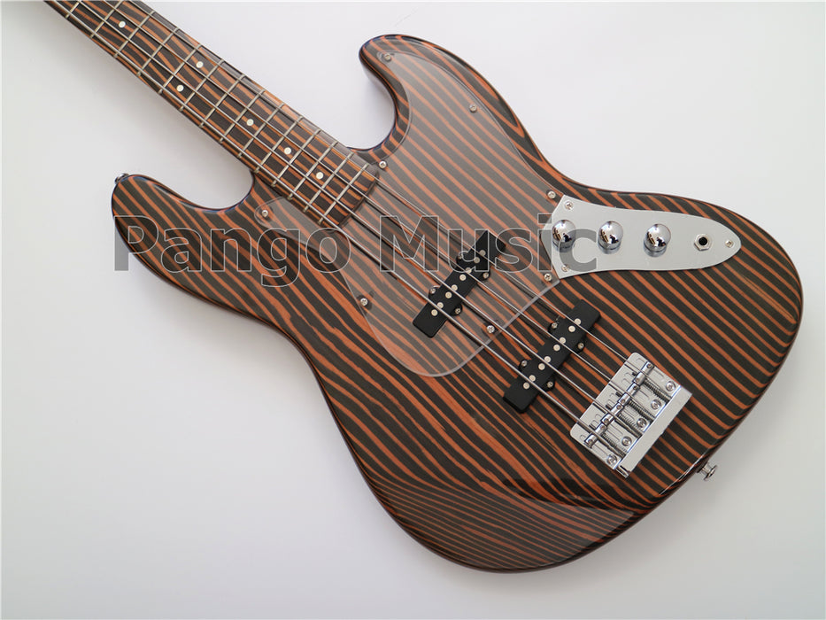 PANGO Music 4 Strings All Zebrawood Electric Bass Guitar (PJB-357)