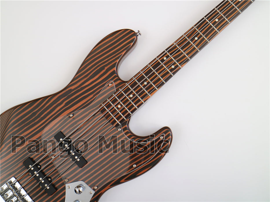 PANGO Music 4 Strings All Zebrawood Electric Bass Guitar (PJB-357)