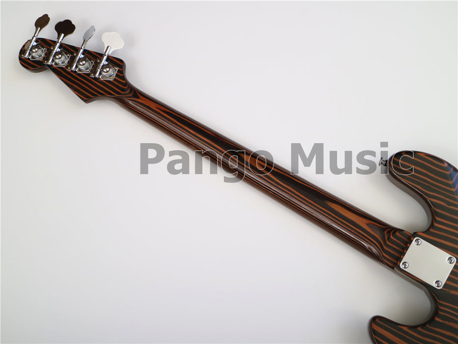 PANGO Music 4 Strings All Zebrawood Electric Bass Guitar (PJB-357)