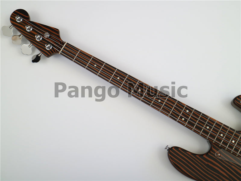 PANGO Music 4 Strings All Zebrawood Electric Bass Guitar (PJB-357)