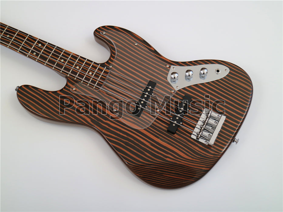 PANGO Music 4 Strings All Zebrawood Electric Bass Guitar (PJB-357)