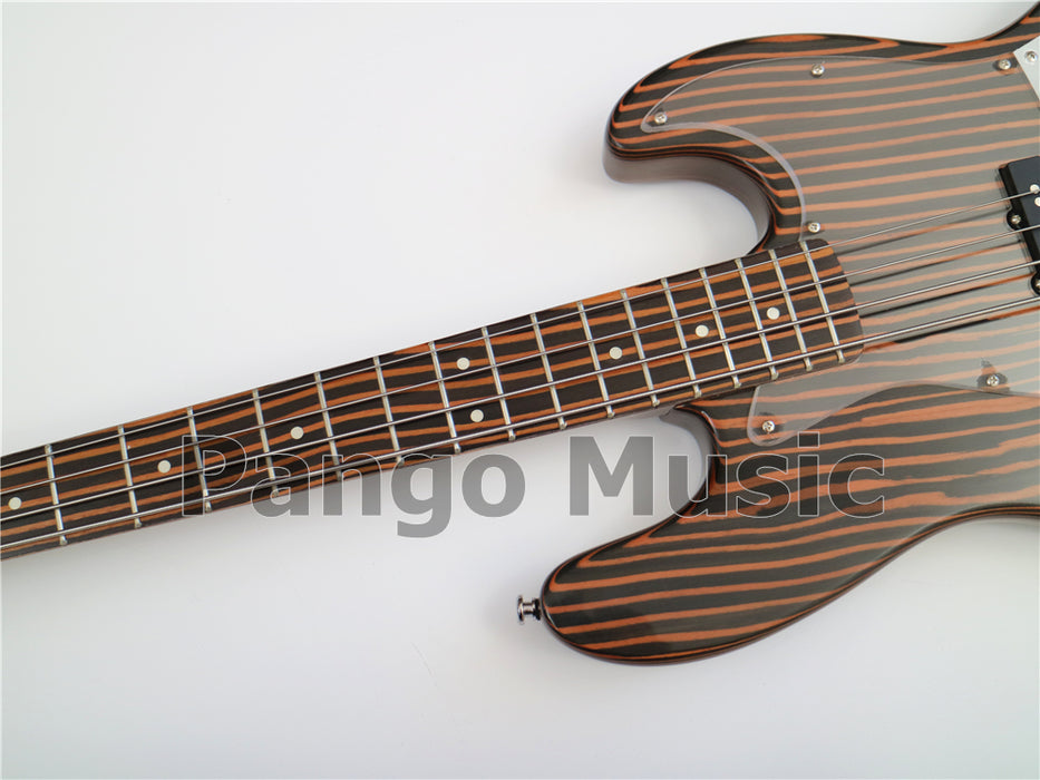 PANGO Music 4 Strings All Zebrawood Electric Bass Guitar (PJB-357)