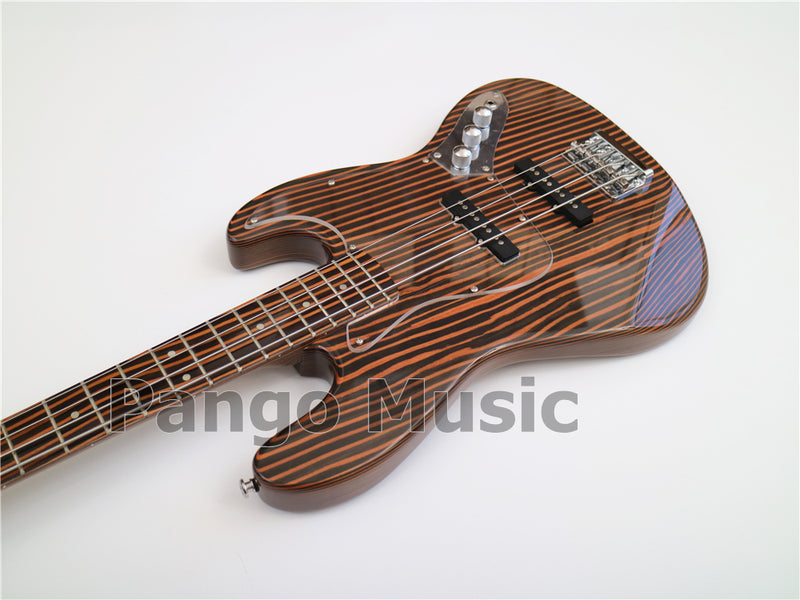 PANGO Music 4 Strings All Zebrawood Electric Bass Guitar (PJB-357)