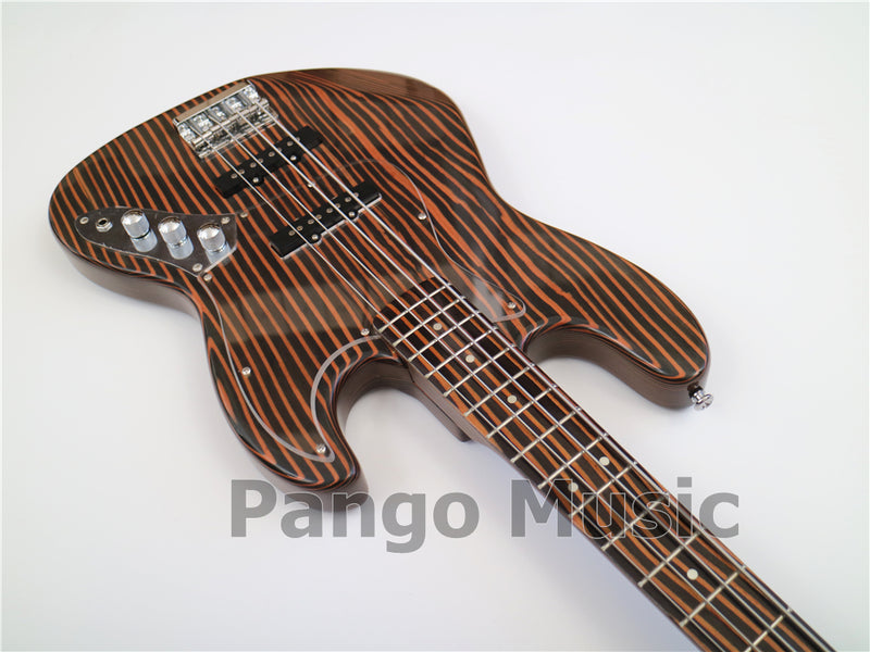 PANGO Music 4 Strings All Zebrawood Electric Bass Guitar (PJB-357)